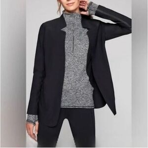 Athleta Stellar Open Long Sleeve Jacket Womens Black Size SP